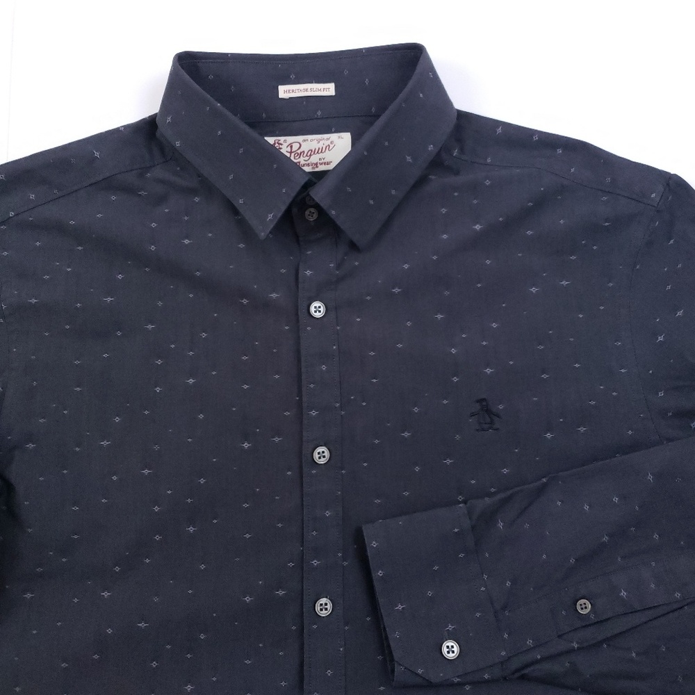 Original Penguin Diamond Pattern Long Lseeve Shirt